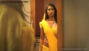 मोटे मोटे बोबे दिखा रही है भाभी पीली साड़ी में Hot women in yellow saree Nude showing Boobs and Pussy and Shagging Fake xxx photo (6)
