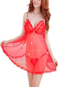 Sexy Lace Sleepwear Underwear Lingerie for sexy girls Buy Online 2 Piece Nightwear Babydoll For Women XXX Pic Nude Pic (3)