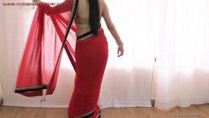 Saree Draping Leaked Pic of newly married indian bhabhi Hot Bhabhi Wearing Indian Designer Saree Blouse (1)