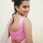 Sexy Indian girl in transparent net saree blouse showing big boobs backless show Full HD Nude photo (5)