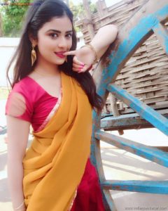 Sexy Indian Bhabhi In Saree Blouse Very Hot And Sexy Striping Saree Photos (11)