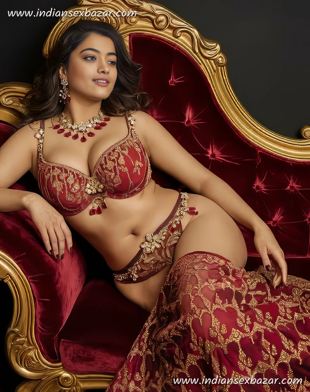Telugu, Kannada, Tamil, and Hindi Film Actress Rashmika Mandanna Sizzles in Sexy Honeymoon Lace Lingerie Hot Pic Gallery