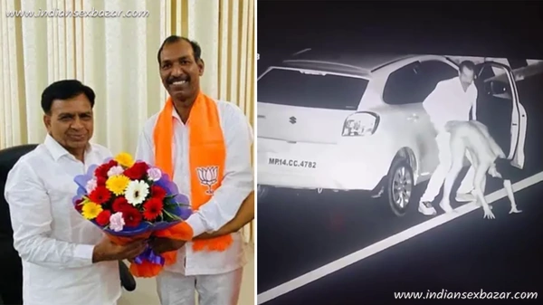 दिल्ली मुंबई एक्सप्रेसवे पर बीच सड़क युवती को नंगी करके चोदा भाजपा नेता मनोहर लाल धाकड़ ने